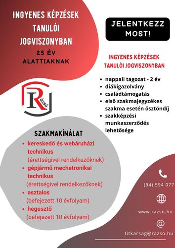 Ingyenes képzések tanulói jogviszonyban
